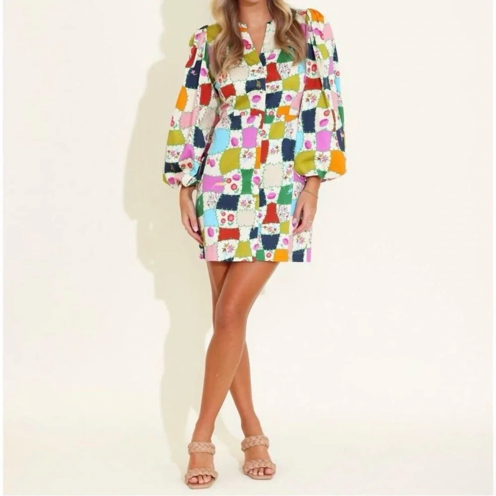 NWT Alden Adair Athena dress in Alfresco print size S - Picture 3 of 5